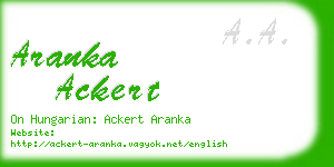 aranka ackert business card